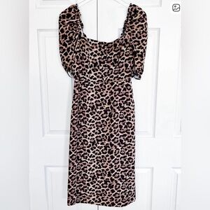 Zara Woman Leopard Pencil Dress